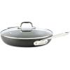 All-Clad E7859064 HA1 Hard Anodized Nonstick Fry Pan Cookware Set, 10 Inch and 12 Inch Fry Pan, 2 Piece, Black(12″ Fry Pan With Lid)