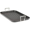 All-Clad HA1 Hard Anodized Nonstick Grill/Griddle Pan 13×20 Inch Oven Broiler Safe 500F Pots and Pans, Cookware Black(13″ x 20″ (Double Burner))
