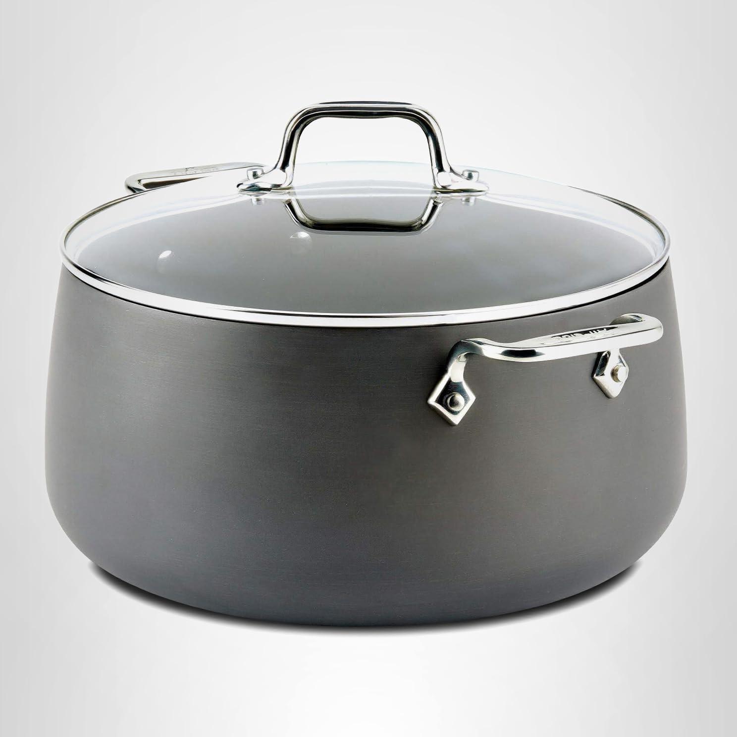 image:imageAllClad HA1 Hard Anodized Nonstick Stockpot 4 Quart Induction Oven Broiler Safe 500F Lid Safe 350F Pots and Pans Cookware BlackBlack