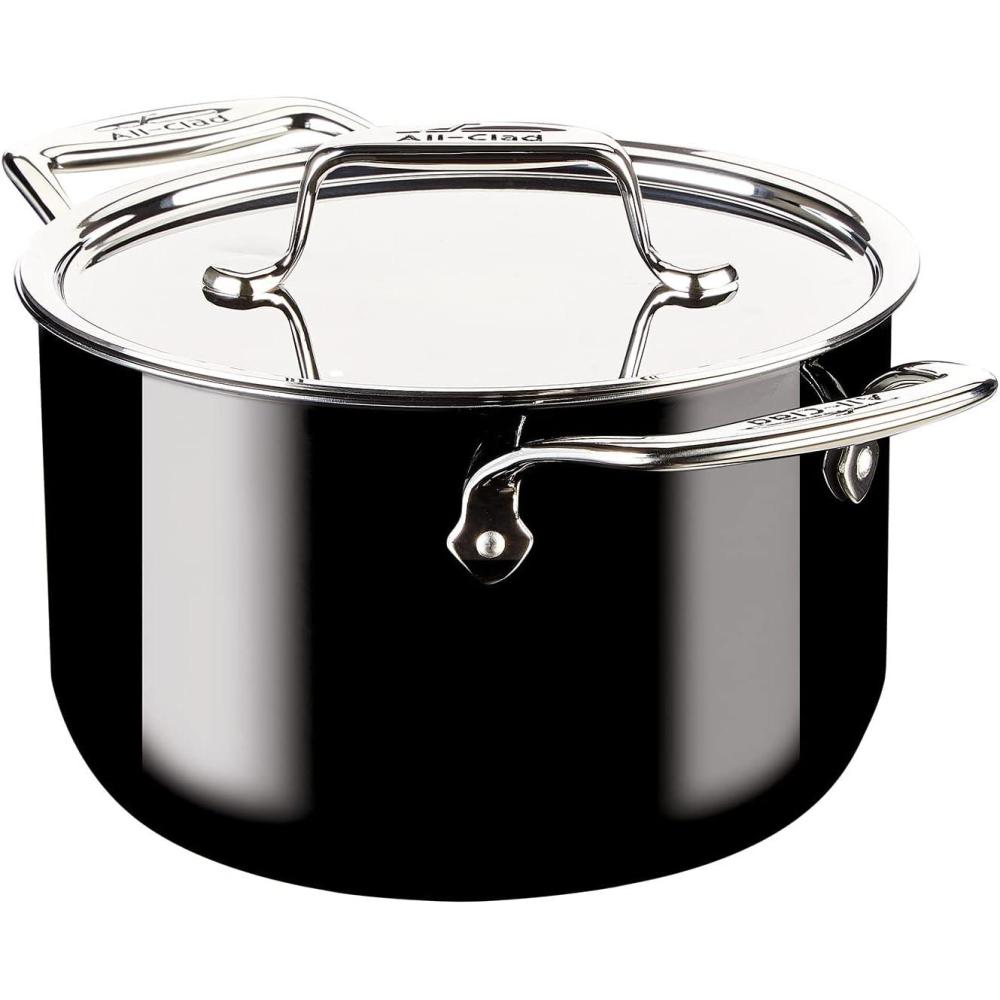 image:imageAllClad FusionTec Ceramic Soup Pot 4 Quart Induction Oven Broiler Safe 500F Pots and Pans Cookware PlatinumOnyx