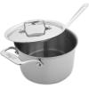 All-Clad D5 5-Ply Stainless Steel Sauce Pan 4 Quart Induction Oven Broiler Safe 600F Pots and Pans, Cookware Silver(Stainless Steel Silver)