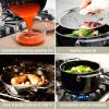All-Clad FusionTec Ceramic Soup Pot 4 Quart Induction Oven Broiler Safe 500F Pots and Pans, Cookware Platinum(Onyx)
