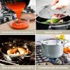 All-Clad FusionTec Ceramic Soup Pot 4 Quart Induction Oven Broiler Safe 500F Pots and Pans, Cookware Platinum(Platinum)