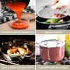 All-Clad FusionTec Ceramic Soup Pot 4 Quart Induction Oven Broiler Safe 500F Pots and Pans, Cookware Platinum(Rose Quartz)