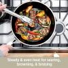 All-Clad FusionTec Ceramic and Steel Core Stockpot 7 Quart Induction Oven Broiler Safe 500F Pots and Pans, Cookware Onyx(Platinum)