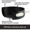 All-Clad HA1 Hard Anodized Nonstick Stockpot 4 Quart Induction Oven Broiler Safe 500F, Lid Safe 350F Pots and Pans, Cookware Black(Black)