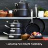 All-Clad HA1 Hard Anodized Nonstick Stockpot 4 Quart Induction Oven Broiler Safe 500F, Lid Safe 350F Pots and Pans, Cookware Black(Black)