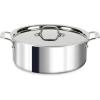 All-Clad D3 3-Ply Stainless Steel Stockpot 6 Quart Induction Oven Broiler Safe 600F Pots and Pans, Cookware Silver(Silver)