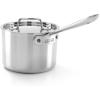 All-Clad D5 5-Ply Stainless Steel Sauce Pan 4 Quart Induction Oven Broiler Safe 600F Pots and Pans, Cookware Silver(Stainless Steel)