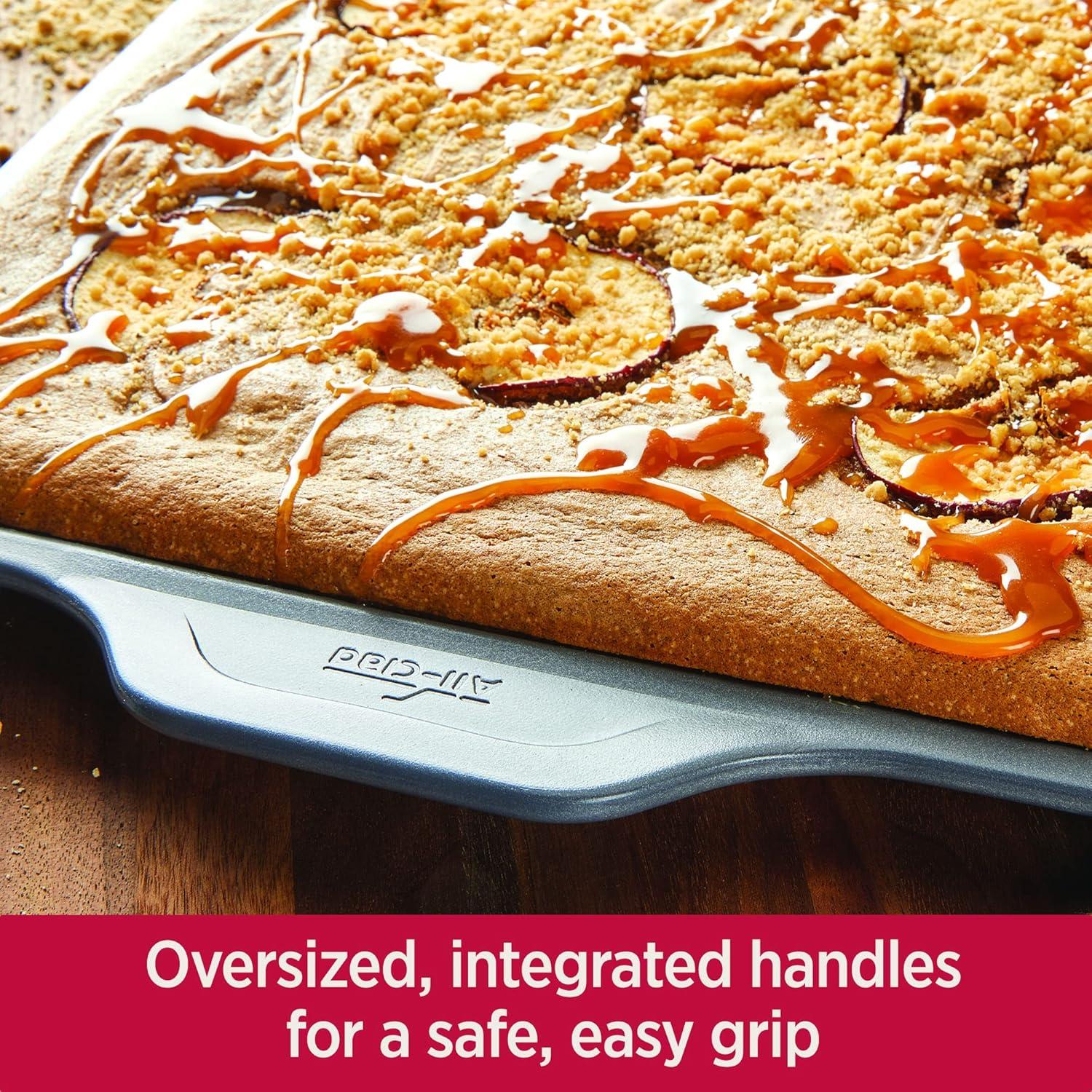 image:imageAllClad ProRelease Nonstick Bakeware Set 3 Piece Oven Safe 450F Half Sheet Cookie Sheet Muffin Pan Cooling amp Baking Rack Round Cake Pan Loaf Pan Baking Pan Grey10Piece