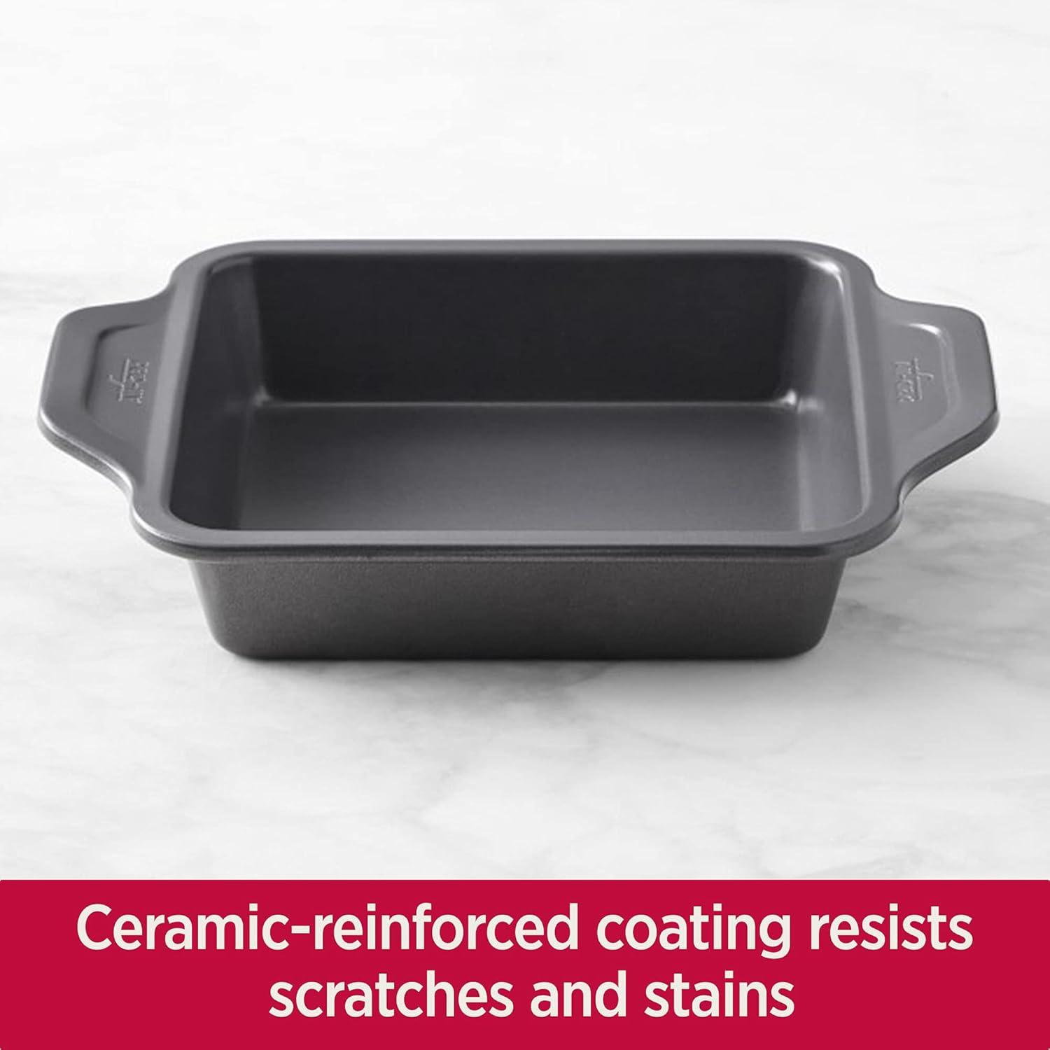 image:imageAllClad ProRelease Nonstick Square Baking Pan 8x8 Inch Oven Safe 450F Half Sheet Cookie Sheet Muffin Pan Cooling amp Baking Rack Round Cake Pan Loaf Pan Baking Pan Grey8 X 8 inch
