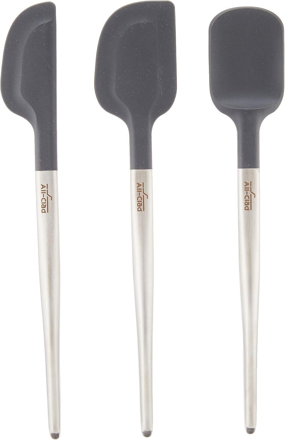 image:imageAllClad Specialty Silicone Kitchen Gadgets 5 Piece Set Spatulas Kitchen Tools Kitchen Hacks BlackStainless Steel and Black