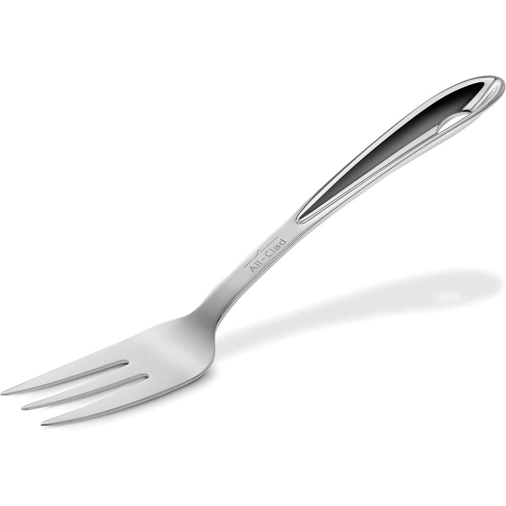 image:imageAllClad Specialty Stainless Steel Fork 10Inch Perfect for Cooking and Serving Ergonomic Handle Kitchen Tool Dining Essential Cutlery Silverware Table Home Restaurant Dishwasher Safe Silver10 inch