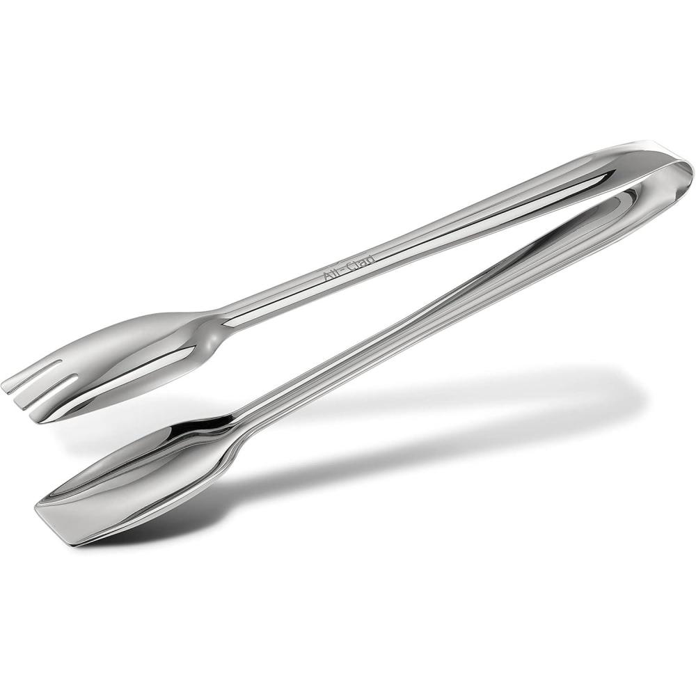 image:imageAllClad Specialty Stainless Steel Kitchen Gadgets Serving Tongs Kitchen Tools Kitchen Hacks Silver10 inch Pack of 6