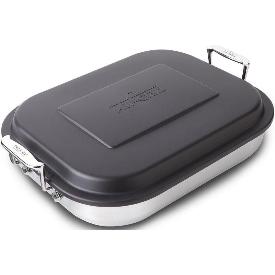 image:imageAllClad Specialty Stainless Steel Lasagna Pan 12x15x275 Inch Induction Oven Broiler Safe 600F Frozen Lasagna Pots and Pans Cookware Silver12 x 15 Inch