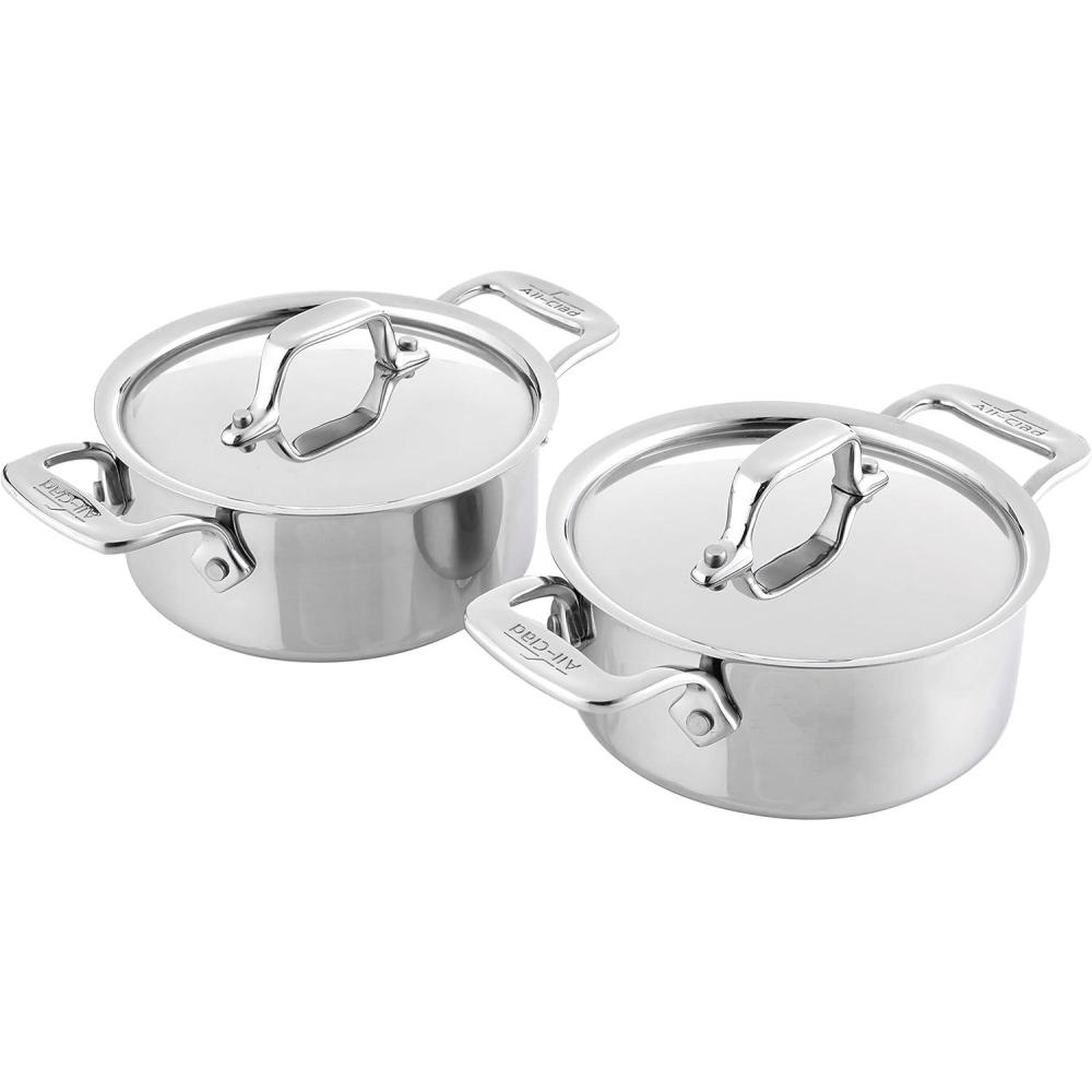 image:imageAllClad Specialty Stainless Steel Ramekin with Lid 2 Piece Oven Broiler Safe 600F Pots and Pans Cookware Silver