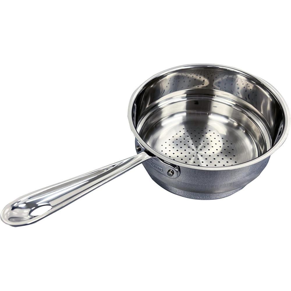image:imageAllClad Specialty Stainless Steel Universal Steamer for Cooking 8 Inch Food Steamer Steamer Basket Silver