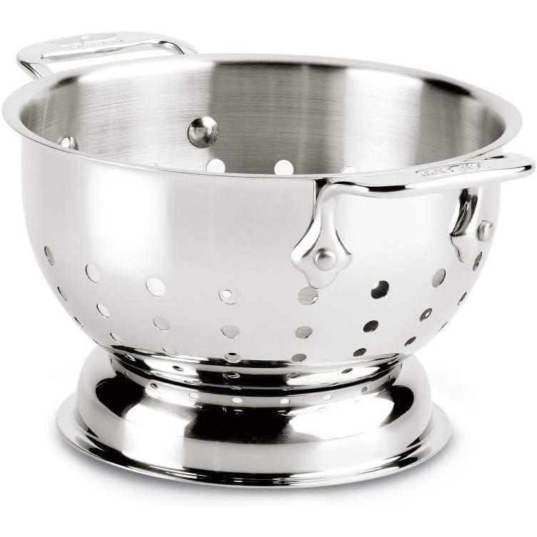 image:imageAllClad Tools and Accessories Stainless Steel Colander 3 Quart Strainer Pasta Strainer with Handle Pots and Pans Silver15Quart