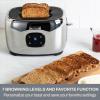 All-Clad Electric Stainless Steel Toaster, 4-Slice, LED Display, Removable Crumb Tray, Internal Cord Storage, 6 Browning Levels, Wide and Self-Centering Slots, Waffles, Bagels, Bread, Silver(2 Slice Touchscreen)