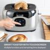 All-Clad Electric Stainless Steel Toaster, 4-Slice, LED Display, Removable Crumb Tray, Internal Cord Storage, 6 Browning Levels, Wide and Self-Centering Slots, Waffles, Bagels, Bread, Silver(2 Slice Touchscreen)