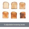 All-Clad Electric Stainless Steel Toaster, 4-Slice, LED Display, Removable Crumb Tray, Internal Cord Storage, 6 Browning Levels, Wide and Self-Centering Slots, Waffles, Bagels, Bread, Silver(2 Slice LED)