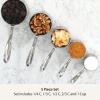 All-Clad Kitchen Accessories Stainless Steel Measuring Cup Set 5 Piece Cookware, Pots and Pans, Dishwasher Safe Silver(5-piece)