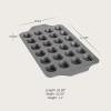 All-Clad Mini Muffin Pan 24 Cups, Pro-Relelase Nonstick Bakeware Mini Cupcake Pans for Baking Bite-Size Muffins, Scones, & Egg Bites, Durable Ceramic-Reinforced Non stick Coating Baking Tray, Grey