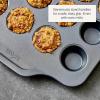 All-Clad Mini Muffin Pan 24 Cups, Pro-Relelase Nonstick Bakeware Mini Cupcake Pans for Baking Bite-Size Muffins, Scones, & Egg Bites, Durable Ceramic-Reinforced Non stick Coating Baking Tray, Grey