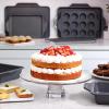 All-Clad Pro-Release Nonstick Bakeware Set 3 Piece Oven Safe 450F Half Sheet, Cookie Sheet, Muffin Pan, Cooling & Baking Rack, Round Cake Pan, Loaf Pan, Baking Pan Grey(10-Piece)