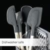 All-Clad Specialty Silicone Kitchen Gadgets 5 Piece Set, Spatulas Kitchen Tools, Kitchen Hacks Black(Stainless Steel and Black)