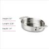 All-Clad Specialty Stainless Steel Oval Bakeware Set 2 Piece Induction Pots and Pans Silver(Normal (Pack of 6))