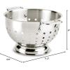 All-Clad Tools and Accessories Stainless Steel Colander 3 Quart Strainer, Pasta Strainer with Handle, Pots and Pans Silver(3-Quart)