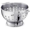 All-Clad Tools and Accessories Stainless Steel Colander 3 Quart Strainer, Pasta Strainer with Handle, Pots and Pans Silver(5-Quart)