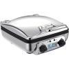 All-Clad Electric Stainless Steel Waffle Maker 4 slice, Digital screen and audible beep alert 7 Browning Levels, Square, Belgium Waffle, Removable Plates, Dishwasher Safe Silver