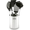 All-Clad Specialty Stainless Steel with Nylon Head Kitchen Gadgets 4 Piece Tool Set with Caddy Kitchen Tools, Kitchen Hacks Silver(Stainless Steel)