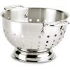 All-Clad Tools and Accessories Stainless Steel Colander 3 Quart Strainer, Pasta Strainer with Handle, Pots and Pans Silver(3-Quart)