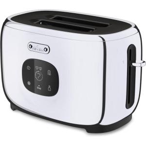 All-Clad Electric Stainless Steel Toaster, 4-Slice, LED Display, Removable Crumb Tray, Internal Cord Storage, 6 Browning Levels, Wide and Self-Centering Slots, Waffles, Bagels, Bread, Silver(2 Slice Touchscreen)