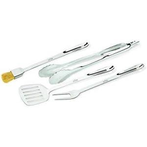 All-Clad Professional Tools with Case Stainless Steel BBQ Tool Set 4 Piece Pots and Pans, Cookware Silver(W/o case)
