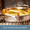All-Clad D5 5-Ply Brushed Stainless Steel Fry Pan With Lid, 14 Inch, Compatible With Any Stovetop Including Induction, Oven Broiler Safe 600F, Pots and Pans, Frying Pan, Skillet, Cookware, Silver(14-Inch W/ Lid)