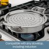 All-Clad D5 5-Ply Brushed Stainless Steel Sauteuse with lid and Strain & Splatter Guard, 4-Quart, Induction, Oven & broiler safe up to 600°F, Cookware, Kitchen Essential, Pots and Pans, Silver(Strain & Splatter Guard)