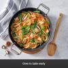 All-Clad HA1 Hard Anodized Nonstick Sauteuse Pan with Acacia Trivet and Spoon 4 Piece, 4 Quart Induction Oven Broiler Safe 500F, Lid Safe 350F Pots and Pans, Cookware Black(3-Quart)