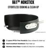 All-Clad HA1 Hard Anodized Nonstick Sauteuse Pan with Acacia Trivet and Spoon 4 Piece, 4 Quart Induction Oven Broiler Safe 500F, Lid Safe 350F Pots and Pans, Cookware Black(4 Quarts)