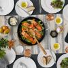 All-Clad HA1 Hard Anodized Nonstick Sauteuse Pan with Acacia Trivet and Spoon 4 Piece, 4 Quart Induction Oven Broiler Safe 500F, Lid Safe 350F Pots and Pans, Cookware Black(3-Quart)
