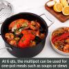 All-Clad HA1 Hard Anodized Nonstick Stockpot, Multi-Pot with Strainer 6 Quart Oven Broiler Safe 500F Strainer, Pasta Strainer with Handle, Pots and Pans Black