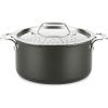 All-Clad HA1 Hard Anodized Nonstick Stockpot, Multi-Pot with Strainer 6 Quart Oven Broiler Safe 500F Strainer, Pasta Strainer with Handle, Pots and Pans Black