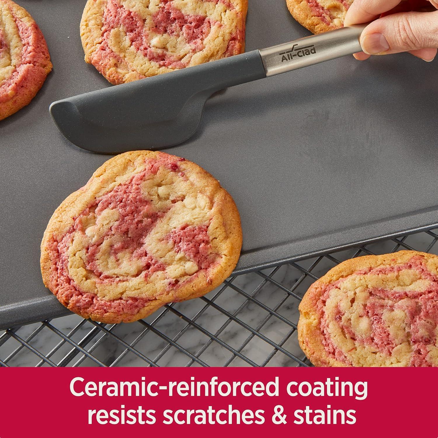 image:imageAllClad ProRelease Nonstick Bakeware Loaf Pan 8x4 Inch Oven Safe 450F Half Sheet Cookie Sheet Muffin Pan Cooling amp Baking Rack Round Cake Pan Loaf Pan Baking Pan Grey8 x 4 inch