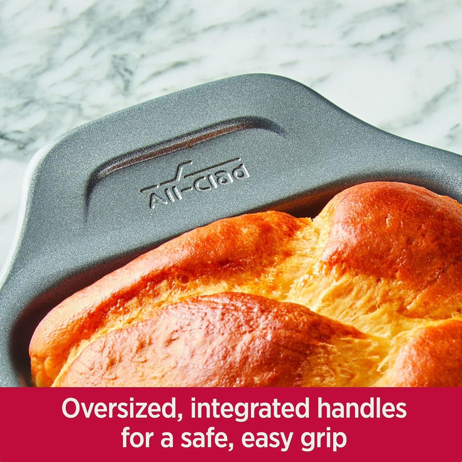 image:imageAllClad ProRelease Nonstick Bakeware Loaf Pan 8x4 Inch Oven Safe 450F Half Sheet Cookie Sheet Muffin Pan Cooling amp Baking Rack Round Cake Pan Loaf Pan Baking Pan Grey8 x 4 inch