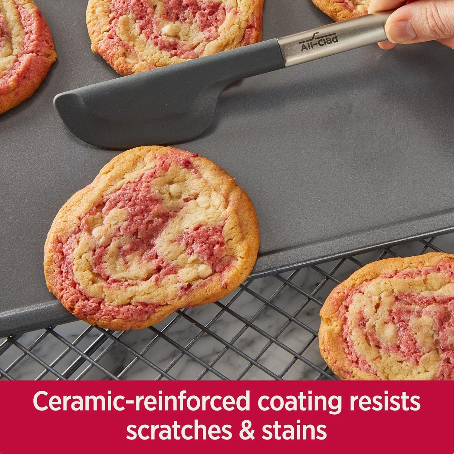 image:imageAllClad ProRelease Nonstick Bakeware Quarter Sheet Pan 13x9 Inch Oven Safe 450F Half Sheet Cookie Sheet Muffin Pan Cooling amp Baking Rack Round Cake Pan Loaf Pan Baking Pan GreyGray