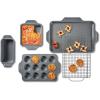 All-Clad Pro-Release Nonstick Bakeware Half Sheet Pan 11.5×17 Inch Oven Broiler Safe 450F Half Sheet, Cookie Sheet, Muffin Pan, Cooling & Baking Rack, Round Cake Pan, Loaf Pan, Baking Pan, Grey