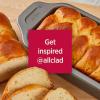 All-Clad Pro-Release Nonstick Bakeware Loaf Pan 8×4 Inch Oven Safe 450F Half Sheet, Cookie Sheet, Muffin Pan, Cooling & Baking Rack, Round Cake Pan, Loaf Pan, Baking Pan Grey(8 x 4 inch)